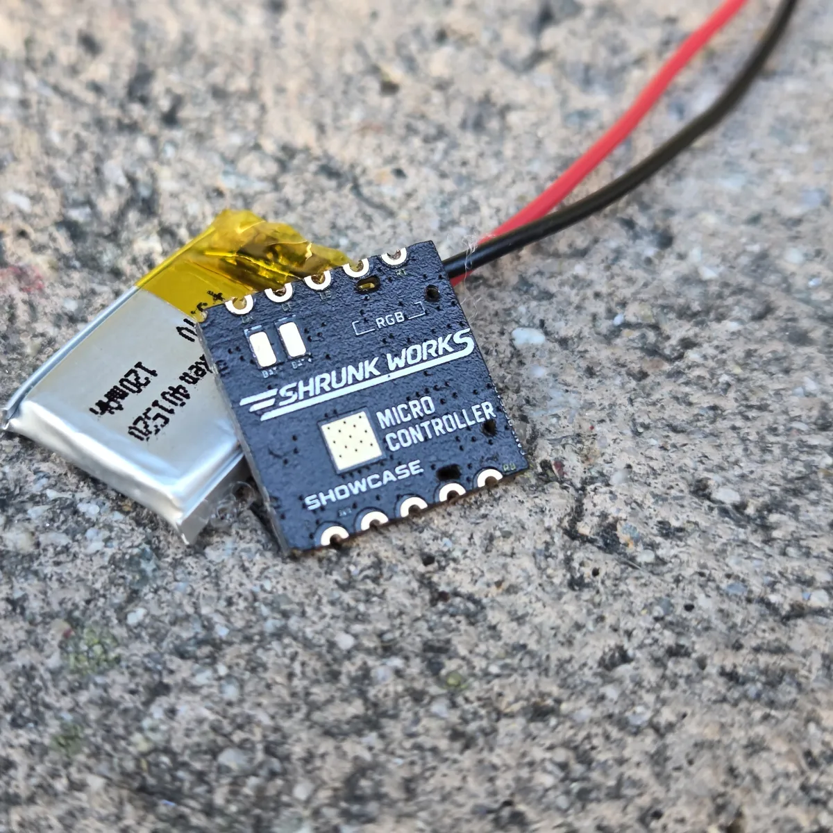 Shrunk Works: controller and battery
