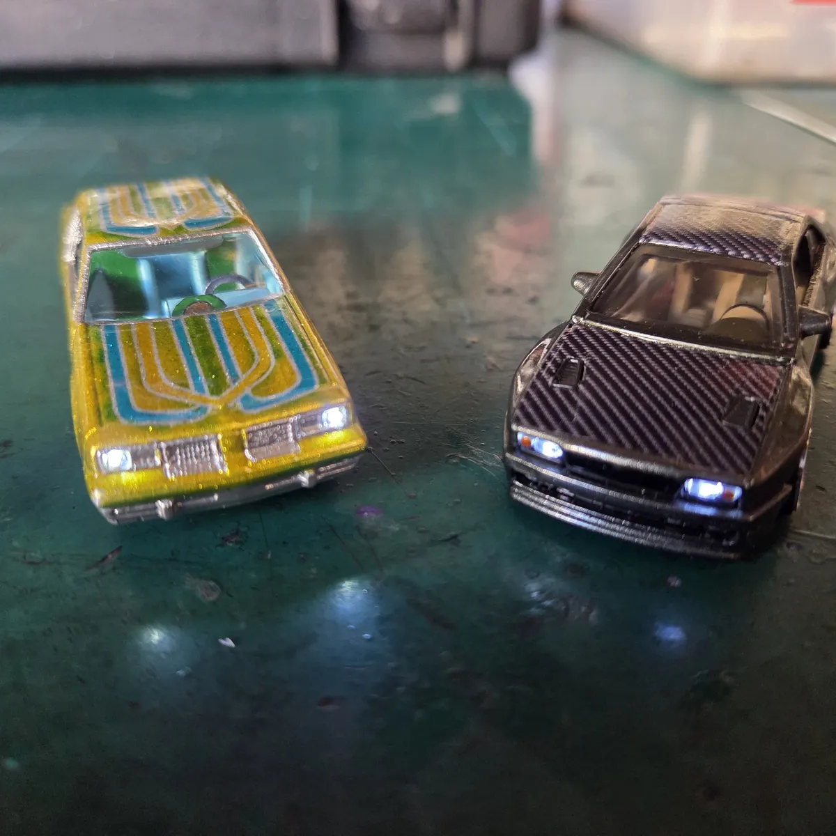 Shrunk Works: headlights lit