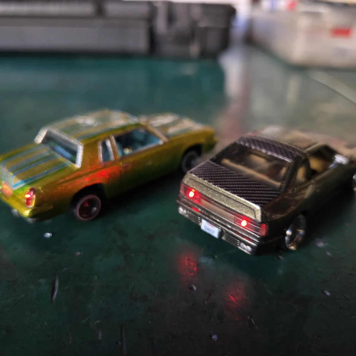 Shrunk Works: tail lights lit