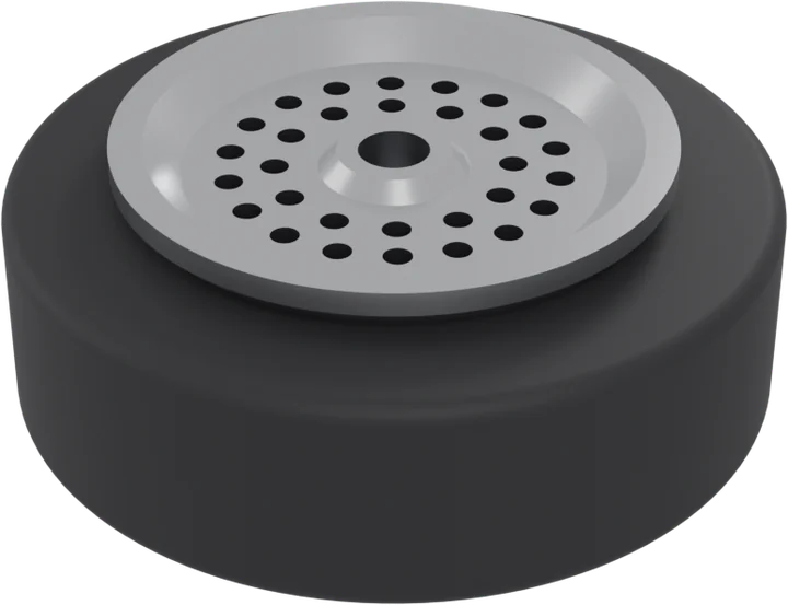 Mesh 1:64 wheel, three-quarter view