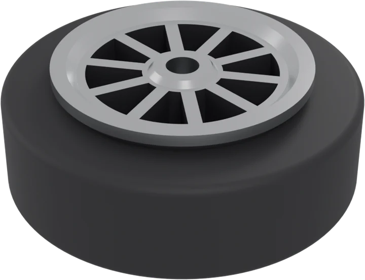 Ten Spoke 1:64 wheel, three-quarter view